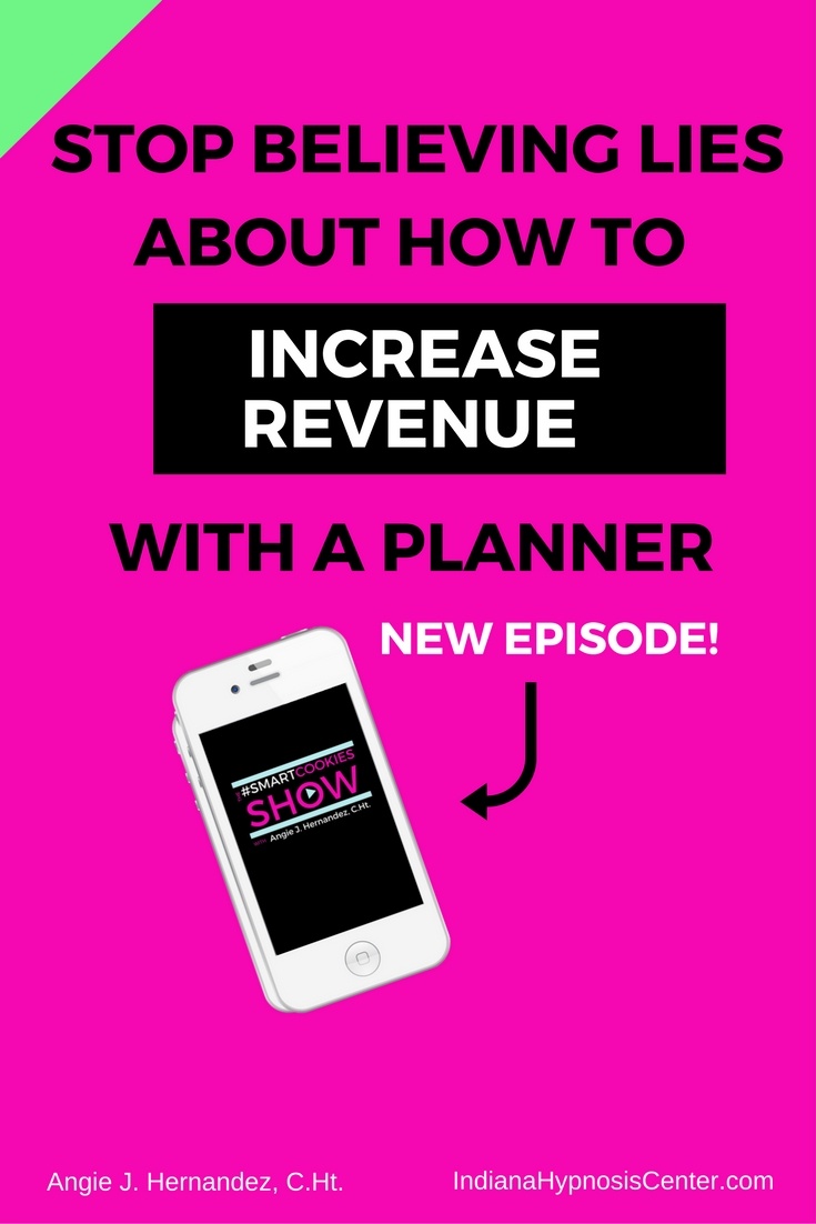 Sign with a phone: STOP BELIEVING LIES ABOUT HOW TO INCREASE REVENUE WITH A PLANNER