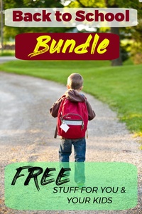 boy with backpack walking down a lane -Back to School Bundle - FREE stuff for you and your kids