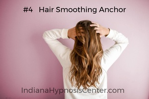 woman smoothing her hair with the titleDIY Calm -#4 Hair Smoothing Anchor